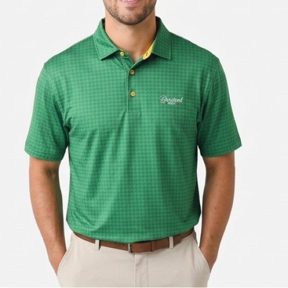 Barstool Sports‎ Golf Polo Shirt Green Performance Polo Size Medium